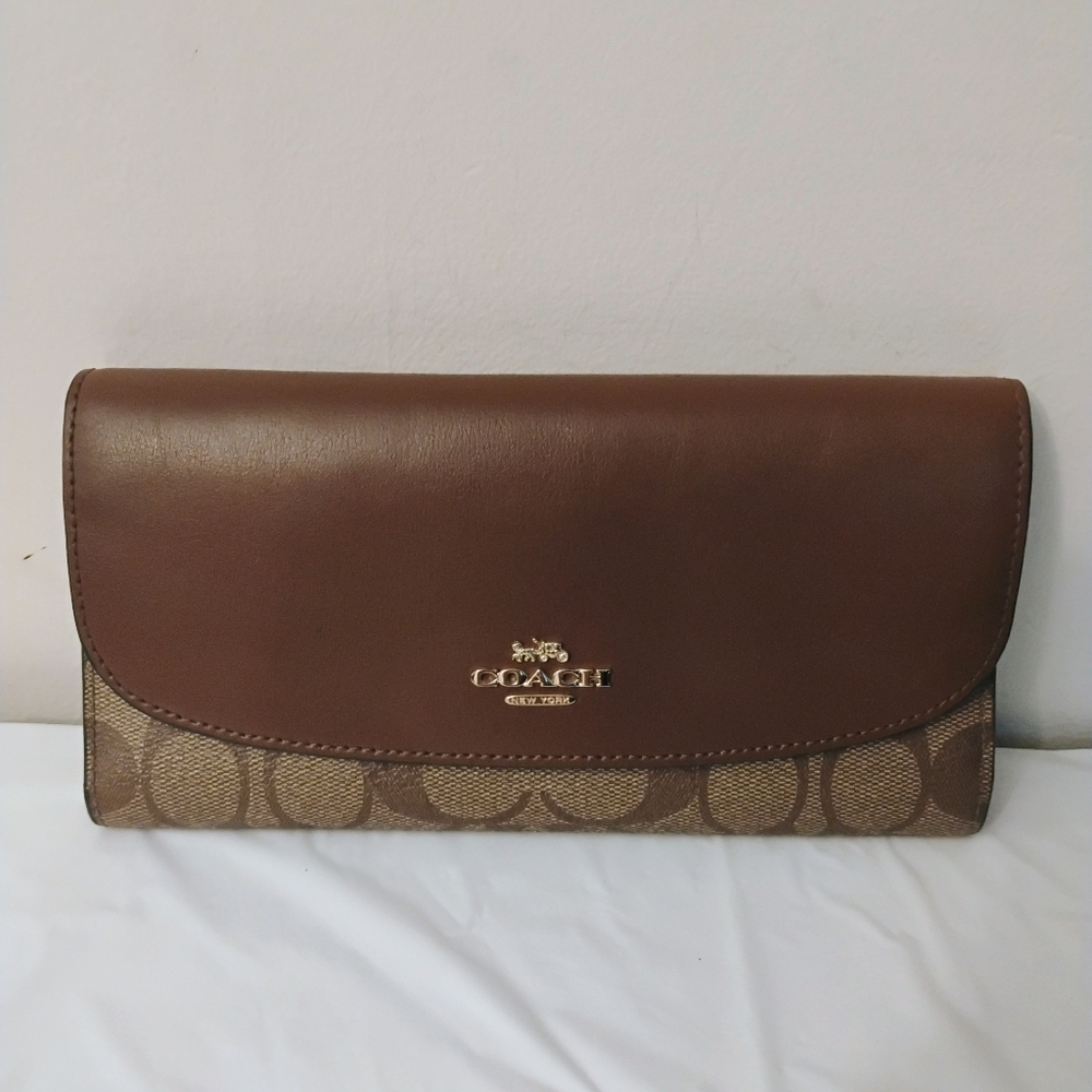 Coach Brown and Tan Women's Clutch